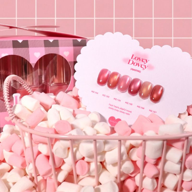 mayour / Lovey Dovey Magnetic Gel Nail 6 Set