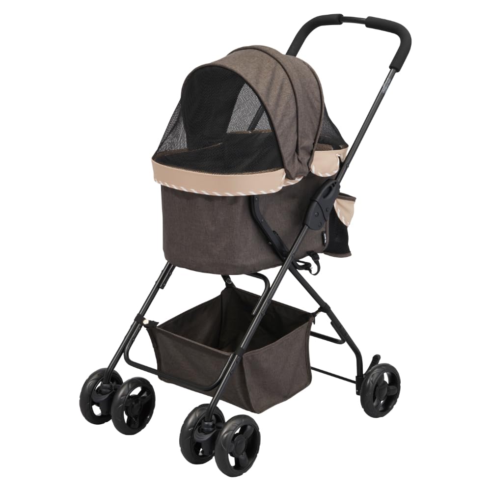 ジェックス わんわんカート スーパーライト モカブラウン 軽量3.6kg 自立式 ペット用カート 耐荷重8kg以下 犬用