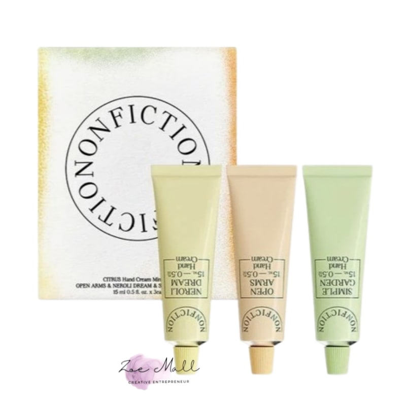 NONFICTION シトラスハンドクリーム ミニトリオセット15ml×3本/韓国コスメ ハンドケア シトラスハンド 潤い 旅行用 プレゼント ギフトセット 携帯用 保湿 シアバター