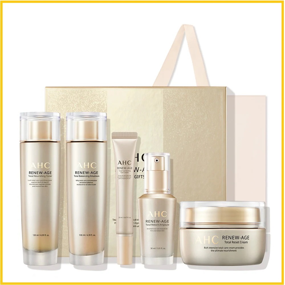 【正規品】 レニューエイジトータル4点セット（トナー130ml+エマルジョン130ml+クリーム50ml+アンプル30ml+アイクリーム20ml） / 母の日 韓国コスメ 母の日のプレゼント ギフト