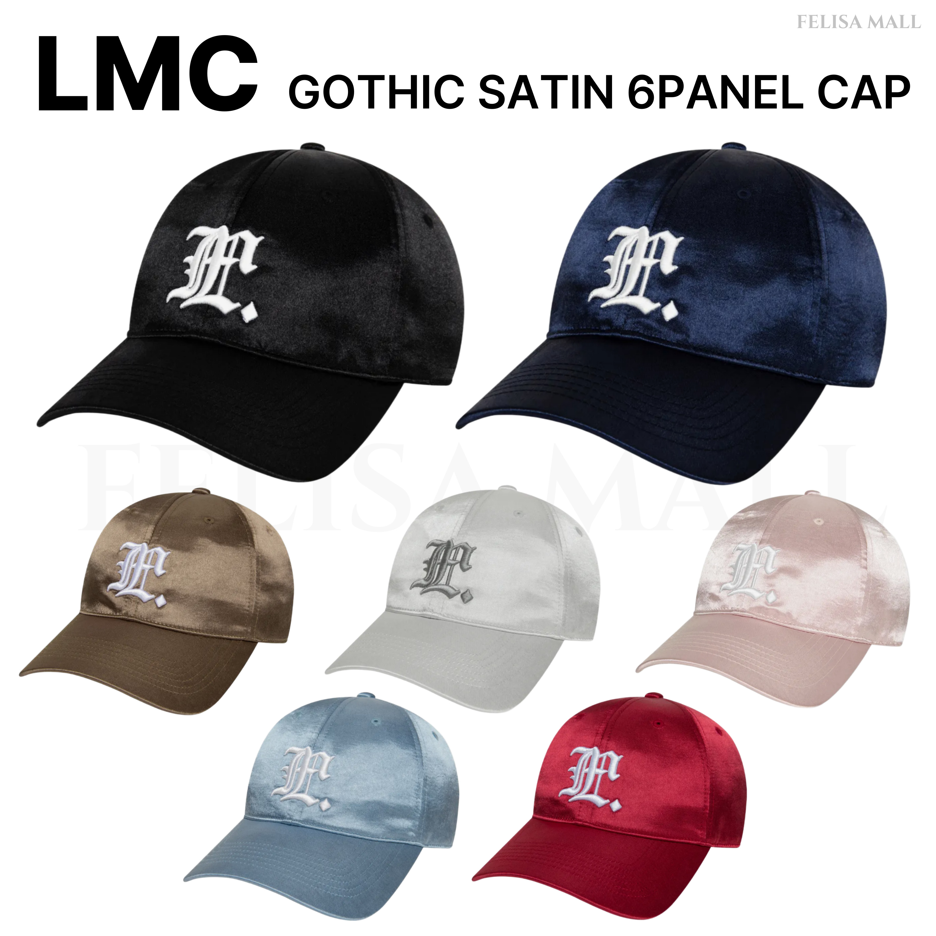 [LMC] GOTHIC SATIN 6PANEL CAP キャップ ジェニー着用 韓国人気