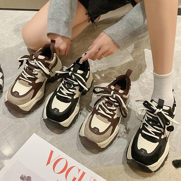 シューズ レディース スニーカー 2カラー カラバリ 22.5cm 23cm 23.5cm 24cm 24.5cm 25cm 韓国 厚底シューズ ダッドスニーカー スポーティー かわいい大人可愛い