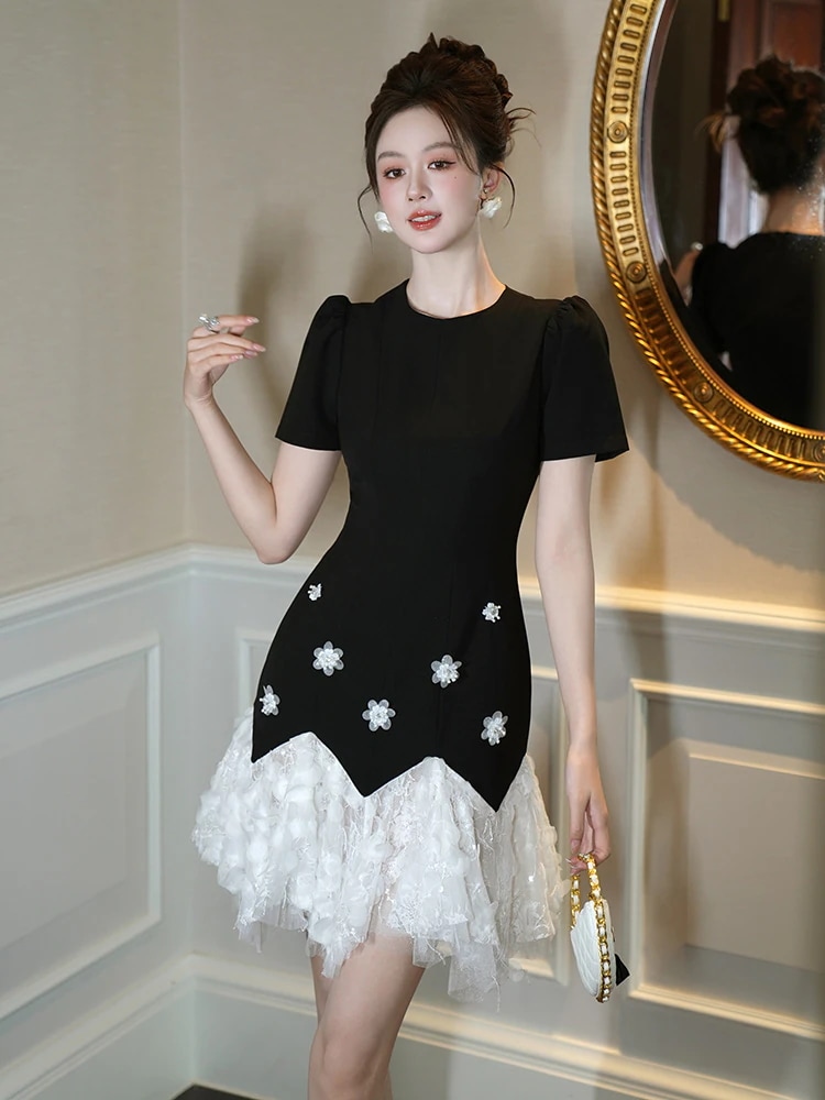 夏ワンピース スリミング着痩せ パーティー 気質 ドレス半袖 ワンピースフォーマルキャバ 大人 同窓会 披露宴 卒業式 結婚式 演奏会 ウェディング