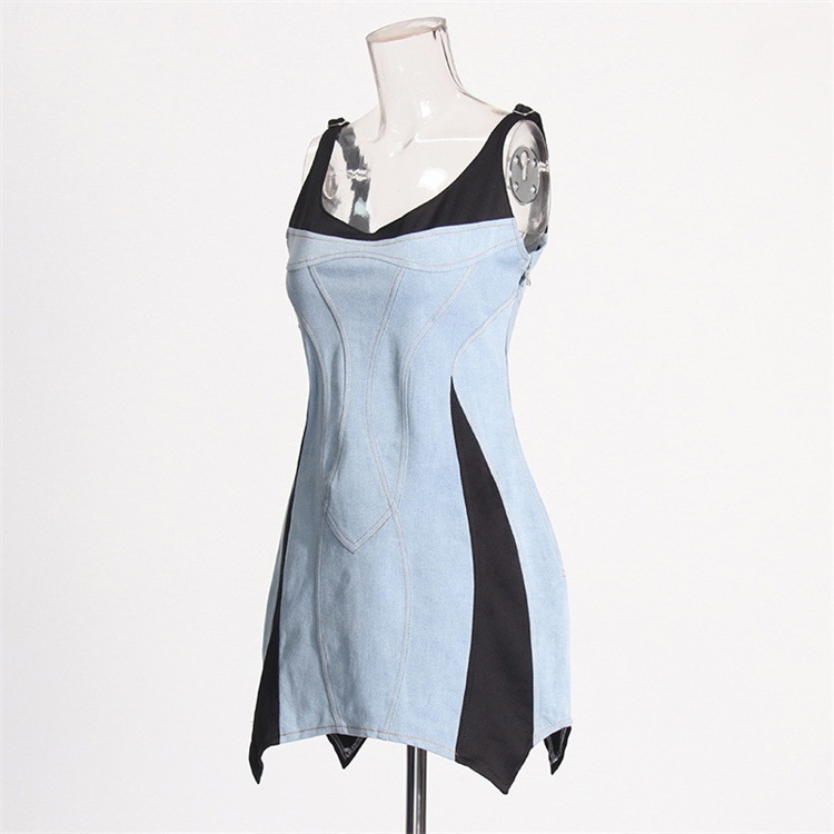 激安セール ワンピース ジャンパースカート デニムワンピース キャミワンピース 2024夏 タイトスカート スリム 大人気 ミニスカート エレガント 縫付