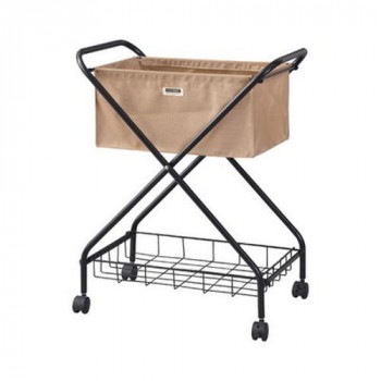 東谷 フォールディング バスケットワゴン ベージュ MIP-83BE