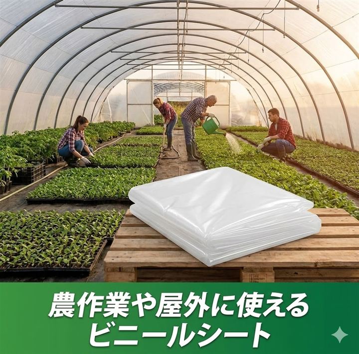 ビニールシート ビニールハウス 温室 農作業や屋外に使える 耐候性 透明 厚手 防水シート 養生 農業用 SN-409-HC (5mx10m)