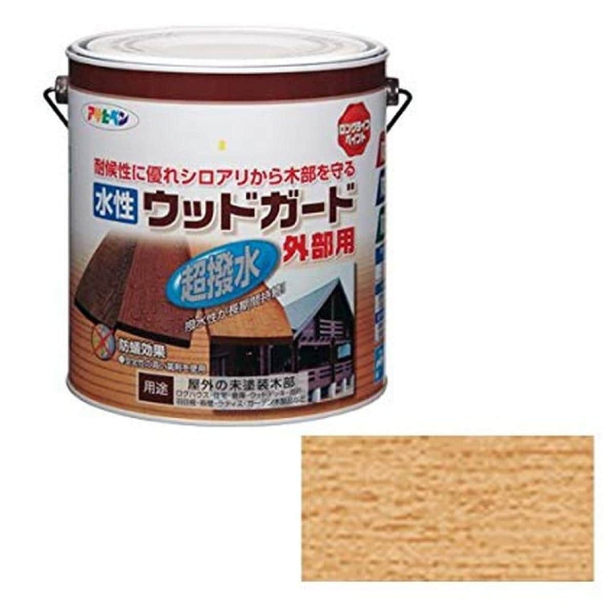 アサヒペン 水性ウッドガード外部用 クリヤ 3L ツヤ消し
