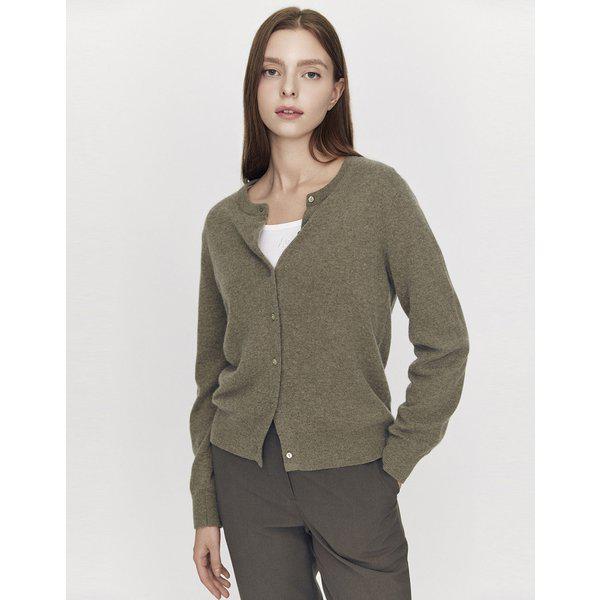 NEW 女性 キャシブランド クルーネック 長袖 ラウンドネック カーディガン 12GG 05355914