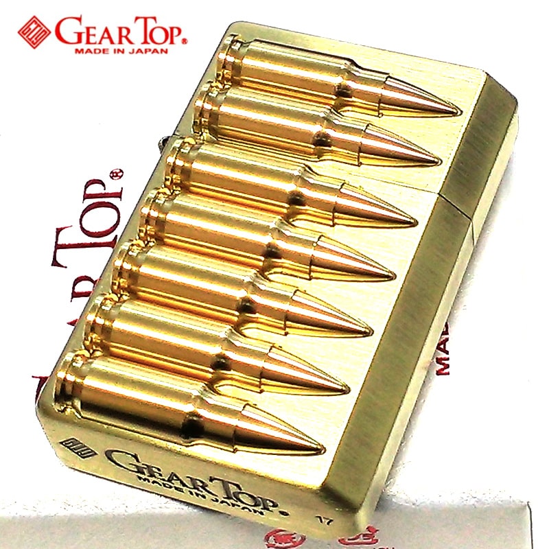 GEAR TOP オイルライター バレットボーイ 7バレッツ 銃弾メタル 日本製 ギアトップ ライター ブラス古美 金 弾丸 重厚 かっこいい ゴールド 渋い おしゃれ 国産品 メンズ プレゼント