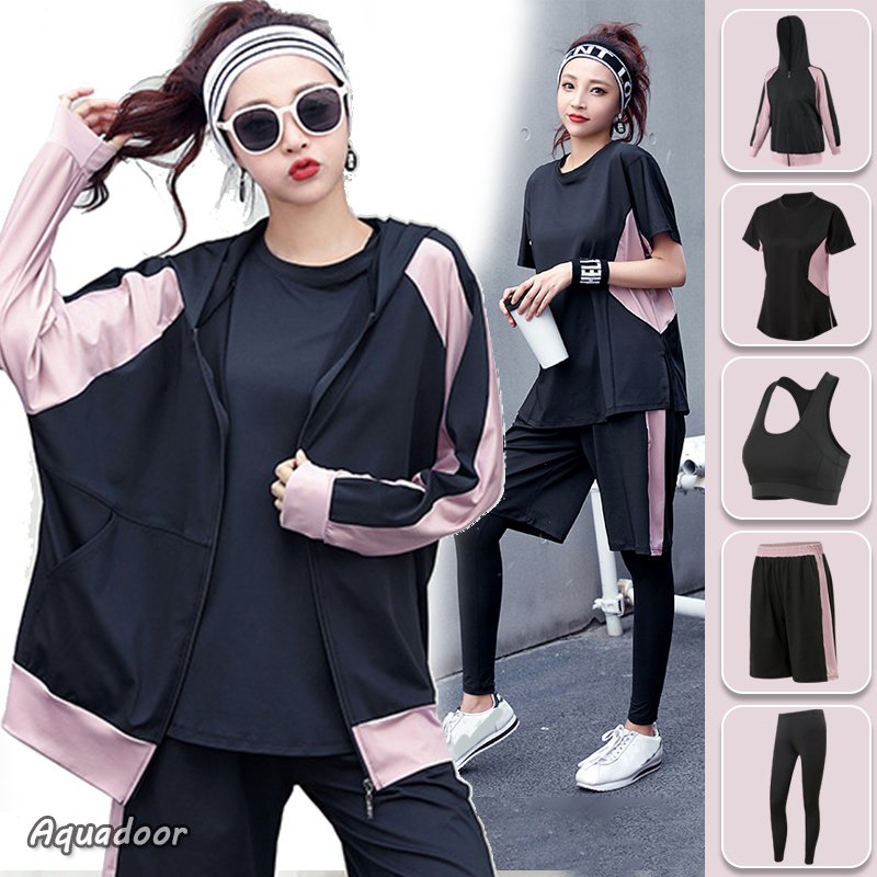 トレーニングウエア スポーツウェア フィットネスウェア 4/5点セット レディース ウォーキング ス