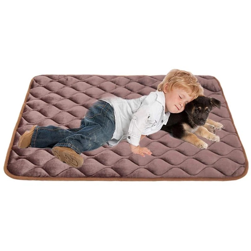 Furrybaby犬のベッドマットソフトクレート防スリップ底洗濯機ペットマットレス犬睡眠大型犬用猫 dog bed-brown L 106x71 cm 9,623円