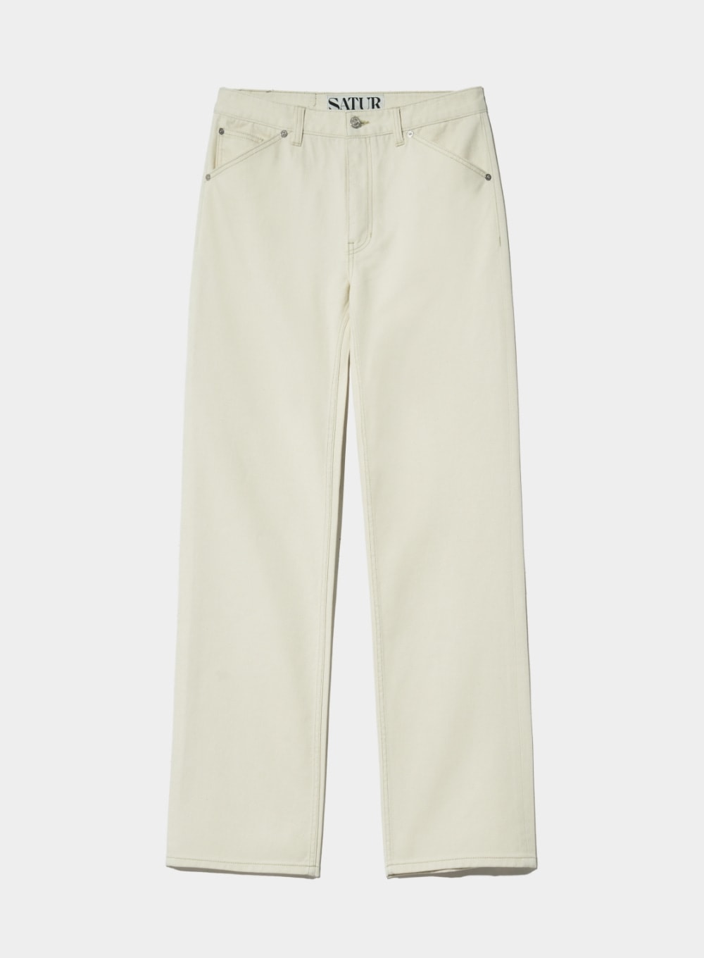 【SATUR】 CLASSIC CHELSEA DENIM PANTS : RESORT CREAM
