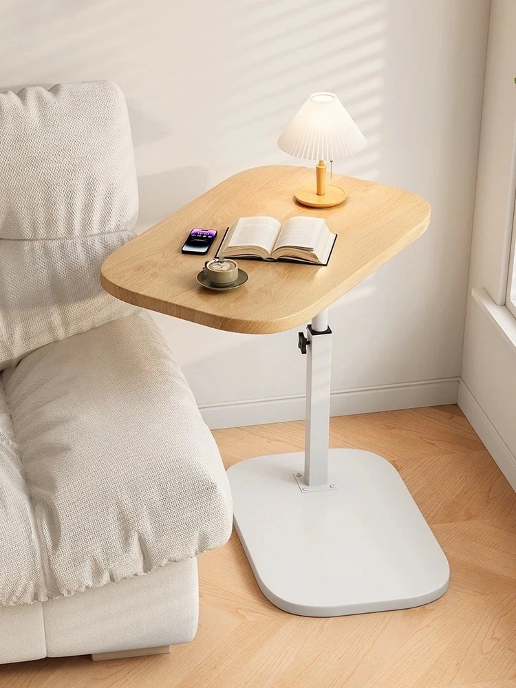 【20点セット】急速出荷ソファーサイド移動可能リフトベッドサイドテーブルティーテーブル家庭用リビング回転小さなティーテーブル寝室折り畳み棚
