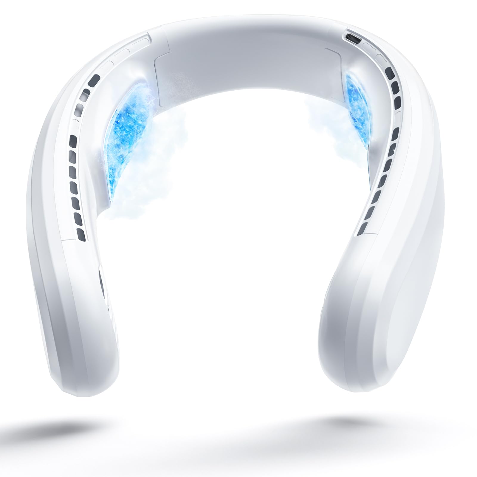 ネッククーラー 冷却プレート付き 首掛け扇風機 【2025新設計・左右同時冷却＆上下同時送風】 ネックファン 大風量 携帯扇風機 首かけ 6000mAh大容量 静音設計 軽量 コードレス 涼しい Ty