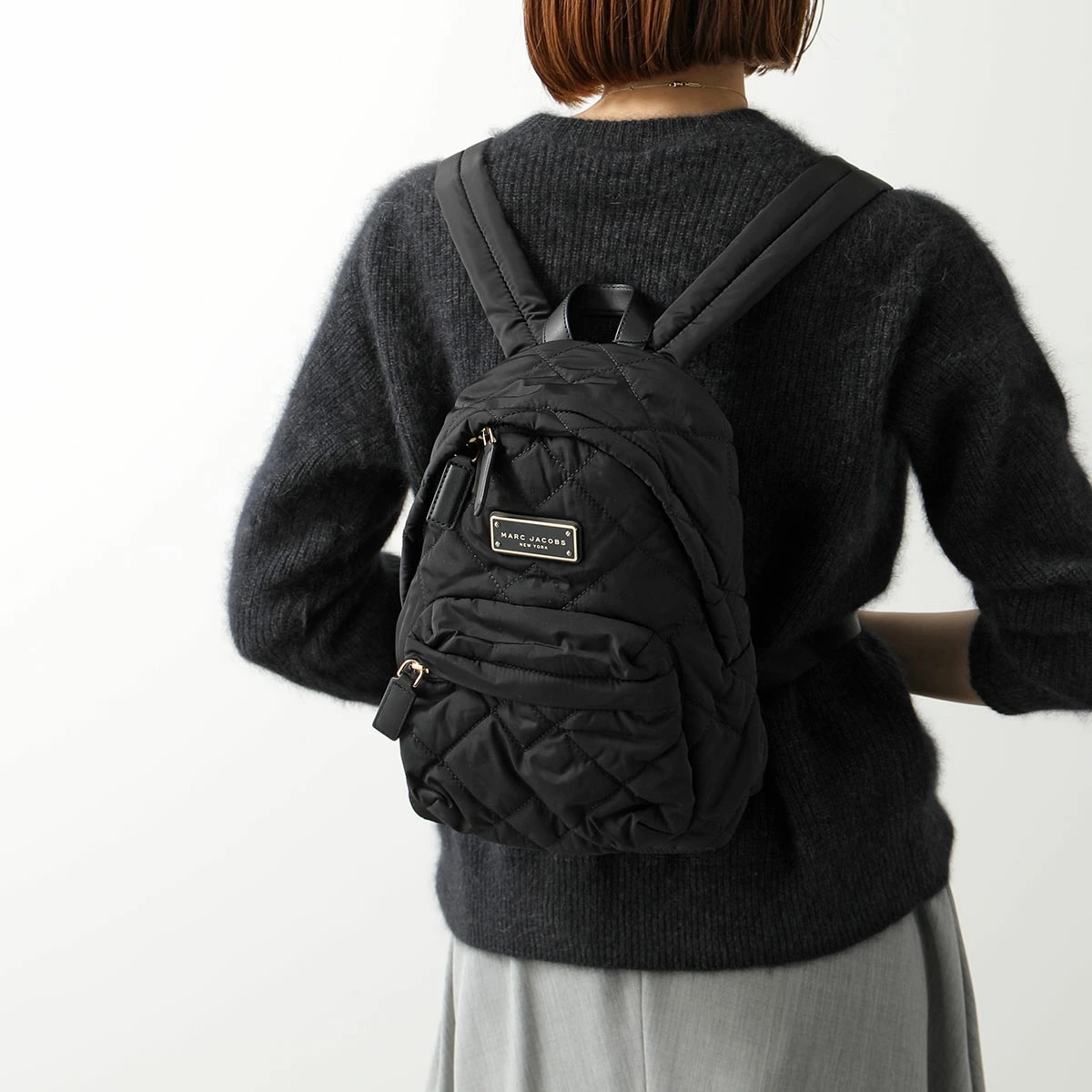 MARC JACOBS マークジェイコブス バックパック M0016679 レディース キルティング ナイロン ミニ リュック ロゴ 軽量 鞄 001/BLACK 16,555円