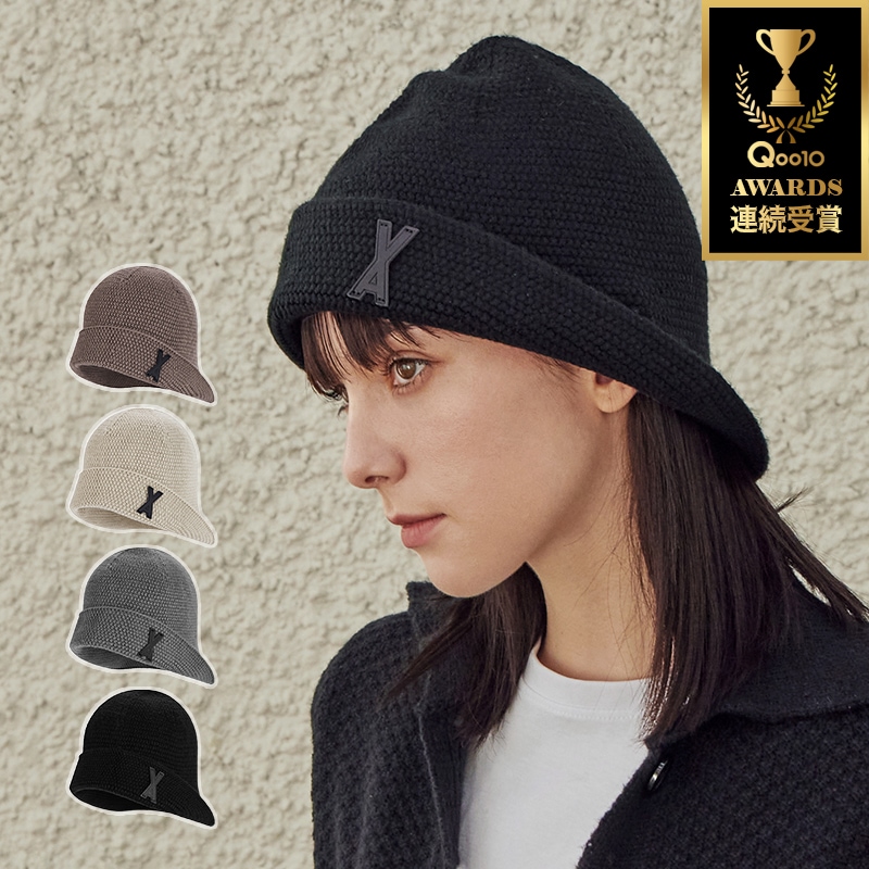VA Patch Wide Brim Knit Bucket Hat / VA バッジ ワイド ブリム ニット バケットハット (4Color)