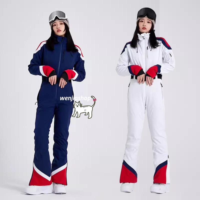 （1～3日で出荷）スノーボードウェア つなぎ 上下セット レディース スノーウェア スキーウェア オールインワン パンツ 韓国風 スノボウェア 防水 防寒　防雪保温防風通気