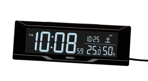 セイコークロック(Seiko Clock) 置き時計 目覚まし時計 スマートフォン時刻修正 デジタル 交流式 カラー液晶 シリーズC3 DL308K
