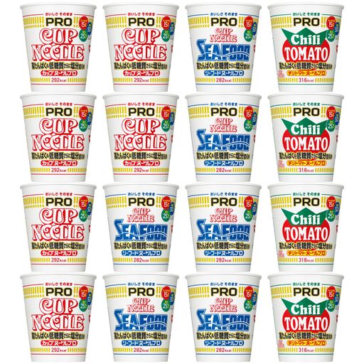 カップヌードルPRO 3種アソート(計16個) 高たんぱく & 低糖質 日清食品 カップ麺 詰め合わせ 箱買い