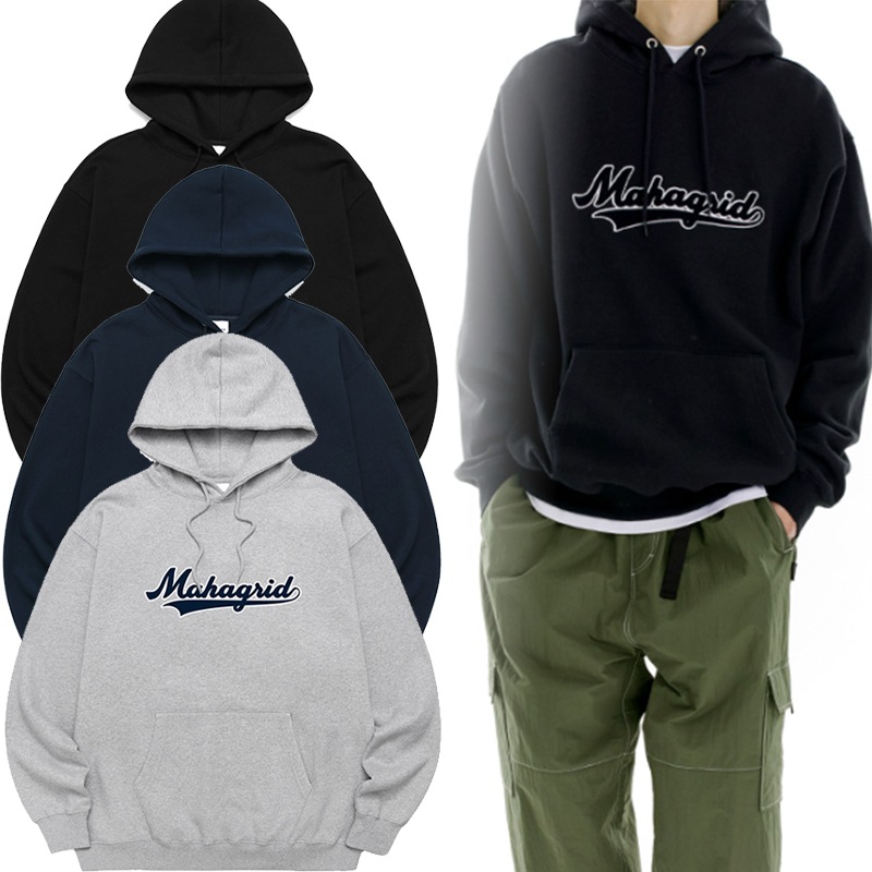 いいスタイル 3カラー OLD SCHOOL 韓国正規品 韓国人気ブランド 韓国ファッション アイドル着用ブランド HOODIE  MG2BFMM404A 冬服 長袖 LOGO パーカー・トレーナー サイズ:起毛M - flaviogimenis.com.br