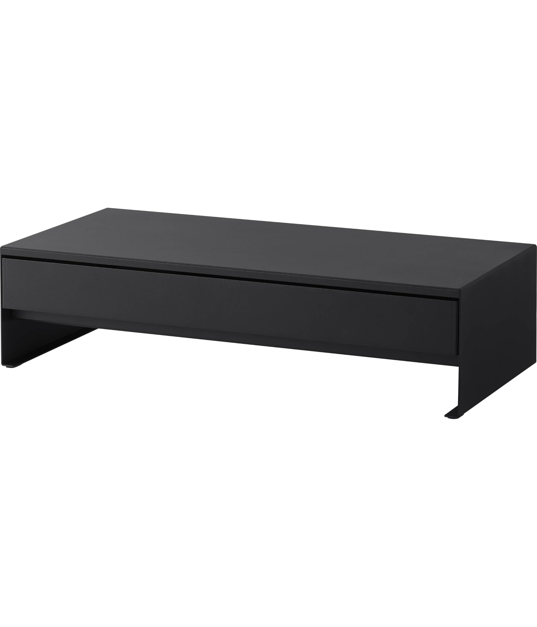 ゲームコントローラーも入る 引き出し付き モニター台 ブラック W50×D24～41×H12.8cm タワー tower モニタースタンド 卓上 10188