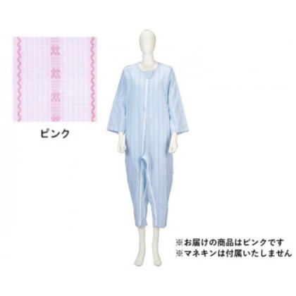 ソフトケアねまき フルオープン・両開きファスナータイプ 薄手 105882 S ピンク 245126 U0051