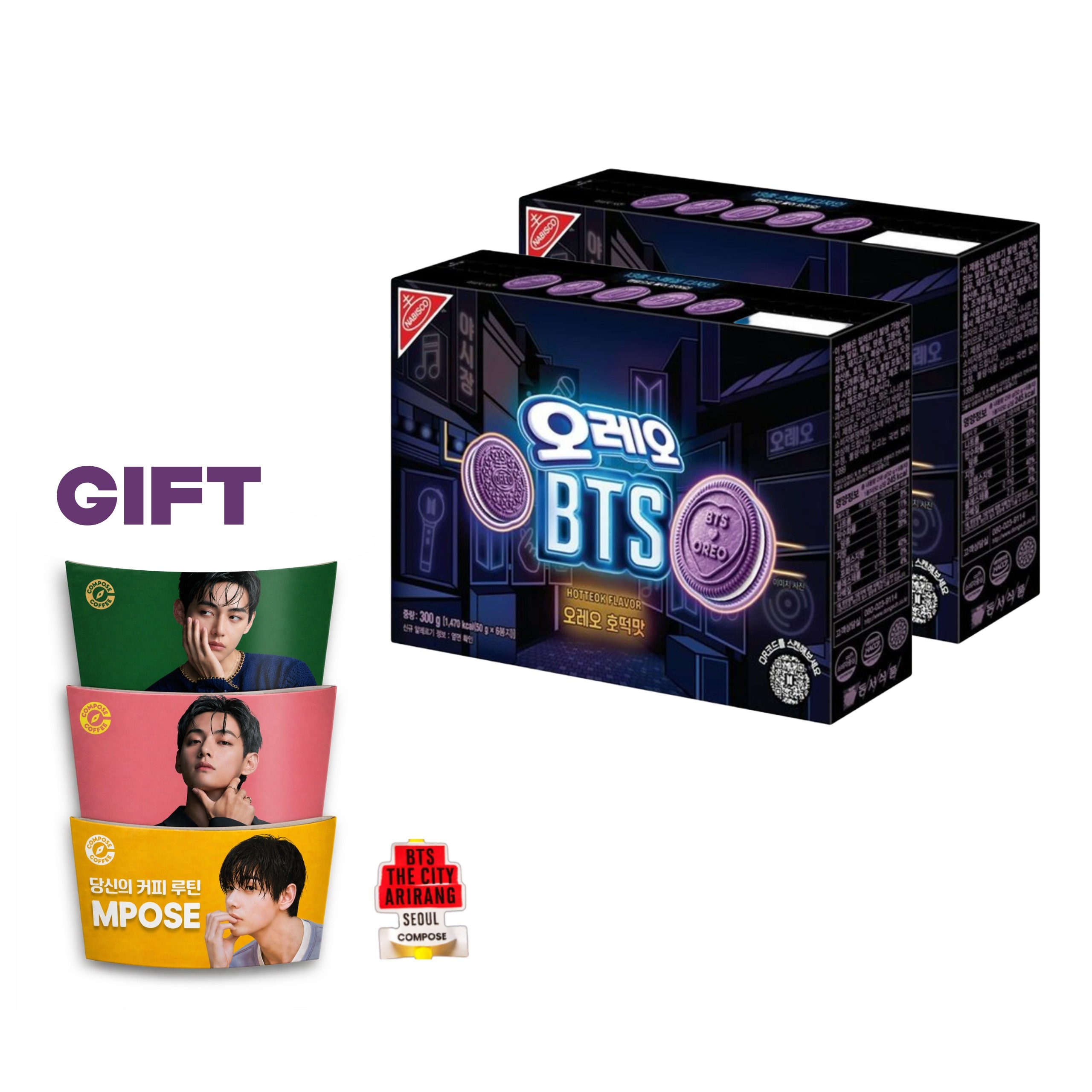 OREO BTS ホットク味 300g 2箱セット Qoo10] OREO BTS オレオ ホットク味 300g×2