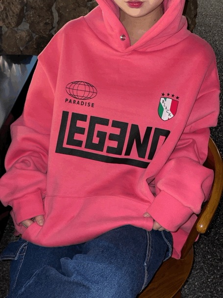 [韓国制作 /ユニセックス] リーグ レーシング スポーティ 起毛 パーカー