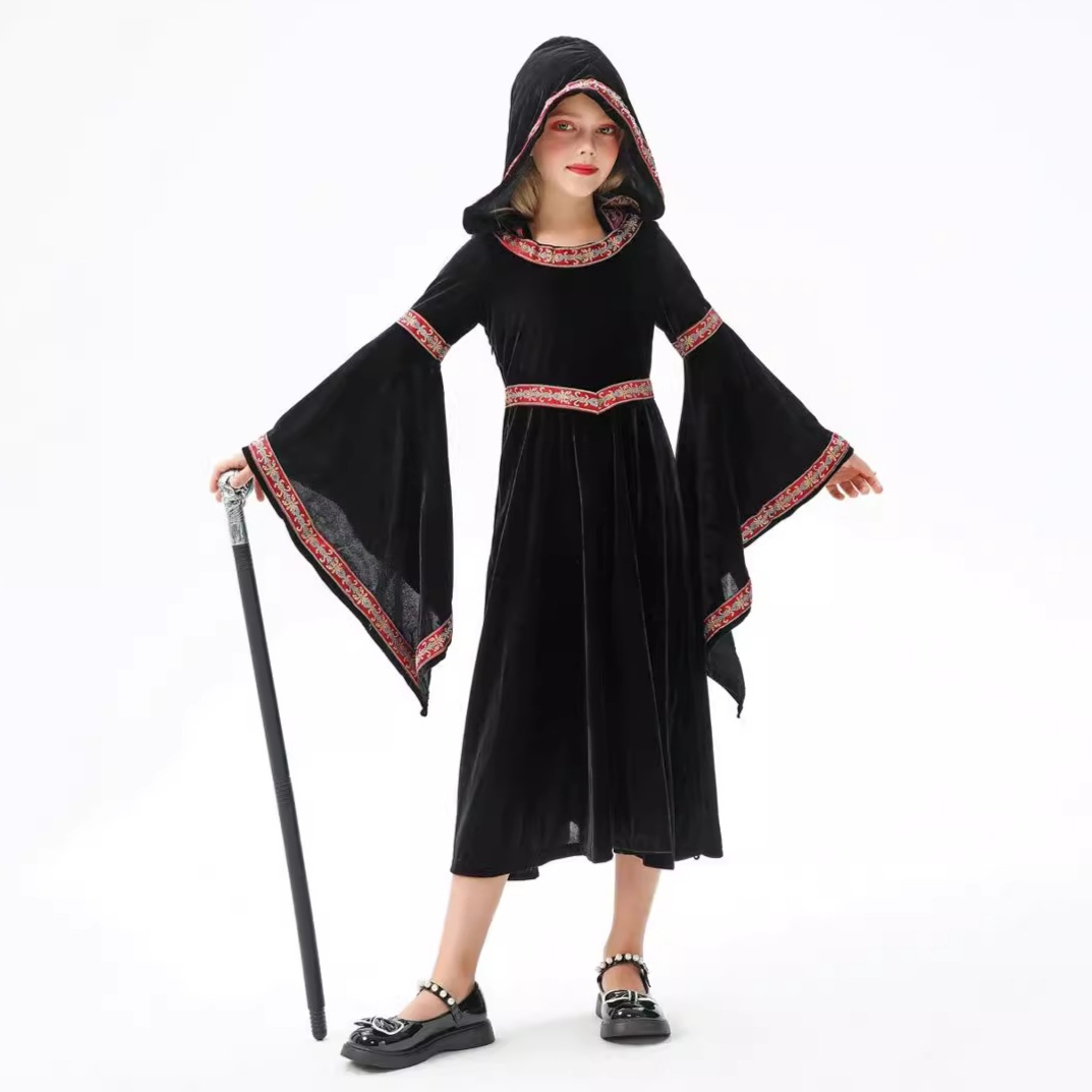 【人気爆売れ】ハロウィーン子供服宮廷子供服魔女赤ずきん中世ルネッサンスドレス