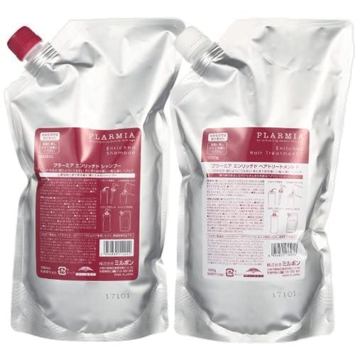 プラーミア エンリッチド シャンプー 1000mL + トリートメント F 1000g 詰め替えセット