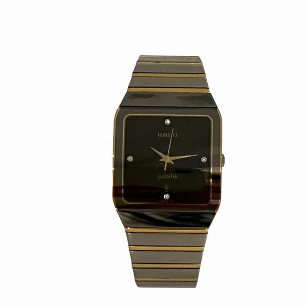 ラドー ジュビリー 129.0266.3 4Pダイヤ デイト クオーツ 腕時計 メンズ【中古】