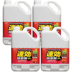 アイリスオーヤマ 除草剤 速効除草剤 4L 4個セット 液体タイプ そのまま使える 大容量 お徳用