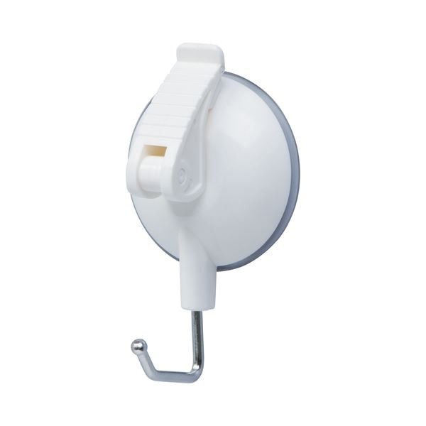 (まとめ) オート レバー式吸盤フック 中耐荷重3kg QHC-09シロ 1個 (×50セット)その他
