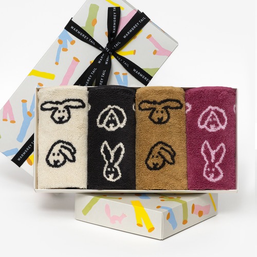 WARMGREYTAIL バニーバニー ハンドタオル 4枚セット ウォームグレーテイル 韓国人気