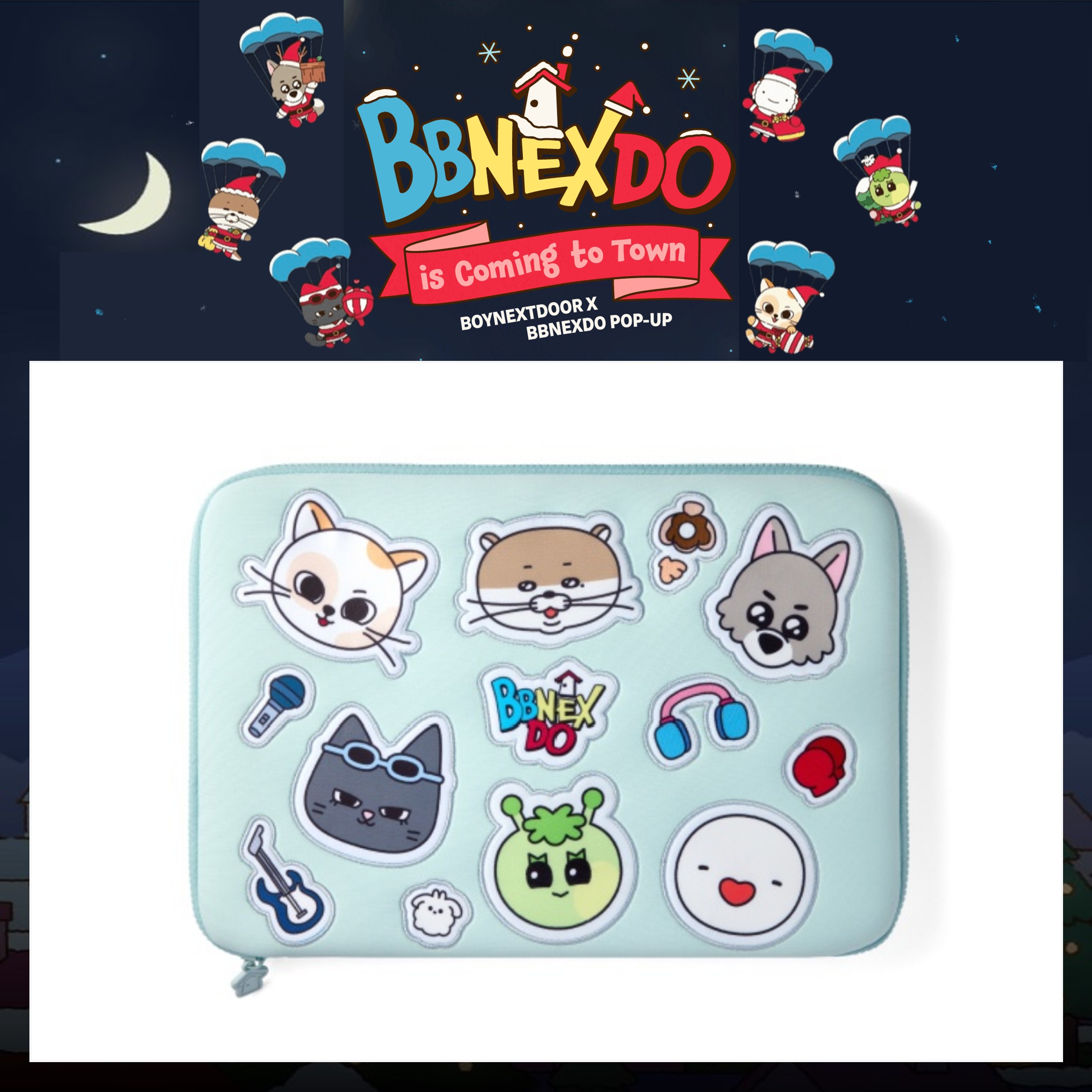 【国内発送】 【公式】 メンバー選択 BOYNEXTDOOR 【 TABLET POUCH 】 BBNEXDO is Coming Town 公式MD
