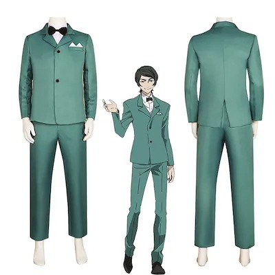 文豪ストレイドッグス 小栗虫太郎 （おぐりむしたろう） コスチューム コスプレ衣装 4点セット 演出服 変装 仮装  ハロウィーン ハロウィン 文化祭期間限定30％