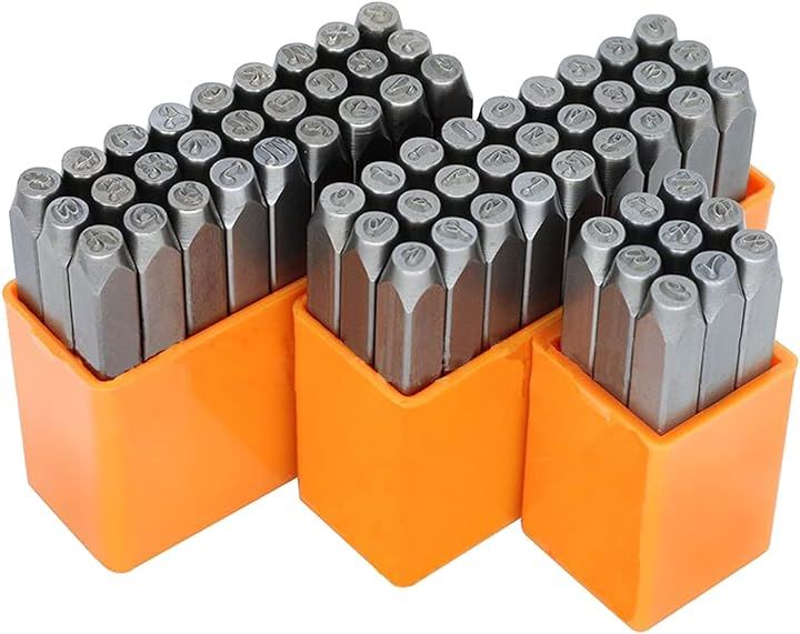 レザークラフト ポンチ 刻印 ハンドメイド 打刻印 銅板 真鍮板 アルミ版 指輪 アルファベット 大文字 小文字 英語( 63本セット)