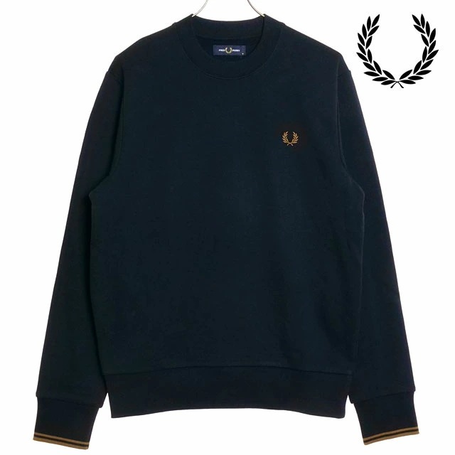 メンズ クルーネック スウェットシャツ [M7535-R63 FW23] CREW NECK SWEATSHIRT トップス トレーナー NAVY/DARKCARAMEL 紺 ネイビー系