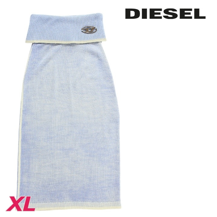 ウールニットスカート レディース M-ARILOU オーバルDメタルロゴ ミディ丈 die-l-s-f8-34x