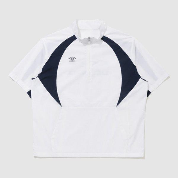 M ジャケット NQK UQ221SWT54-WHT ダブルカット半袖スタンドネックアノラック / WHITE