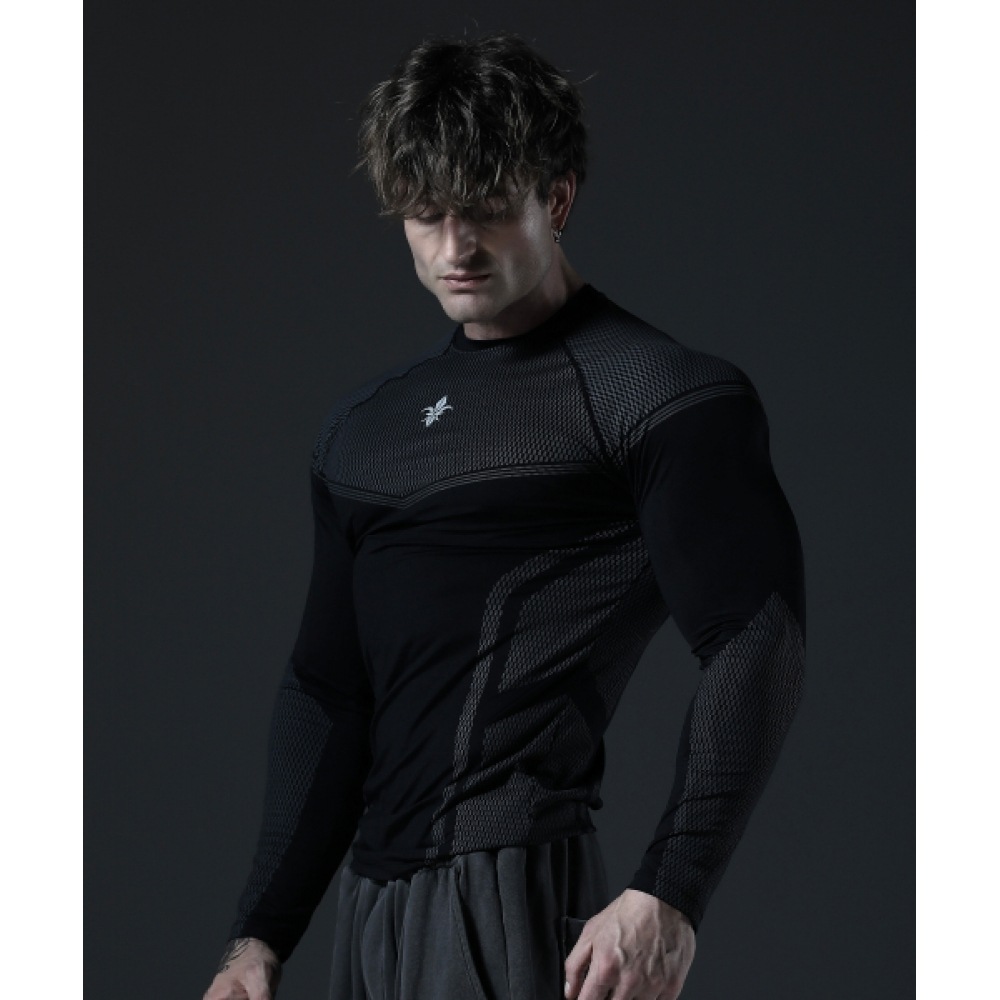 カーミッド メンズ 長袖 コンプレッション ブラック CARMID