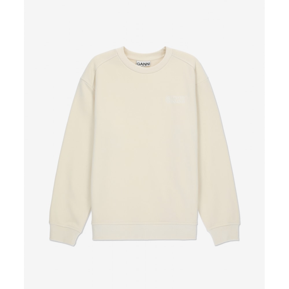 GANNI [週末スペシャル]女性ロゴ刺繍マンツーマン - エグレット/ T3170135