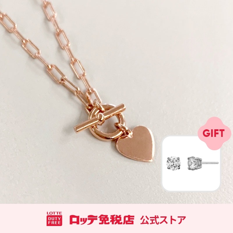 [ヘスエル] シルバーハートトグルバーネックレス