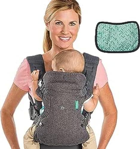infantino インファンティーノ 抱っこひも [日本正規品] ベビーキャリア フリップアドバンス 4in1 グレー 1個 (x 1) 3か月 005204