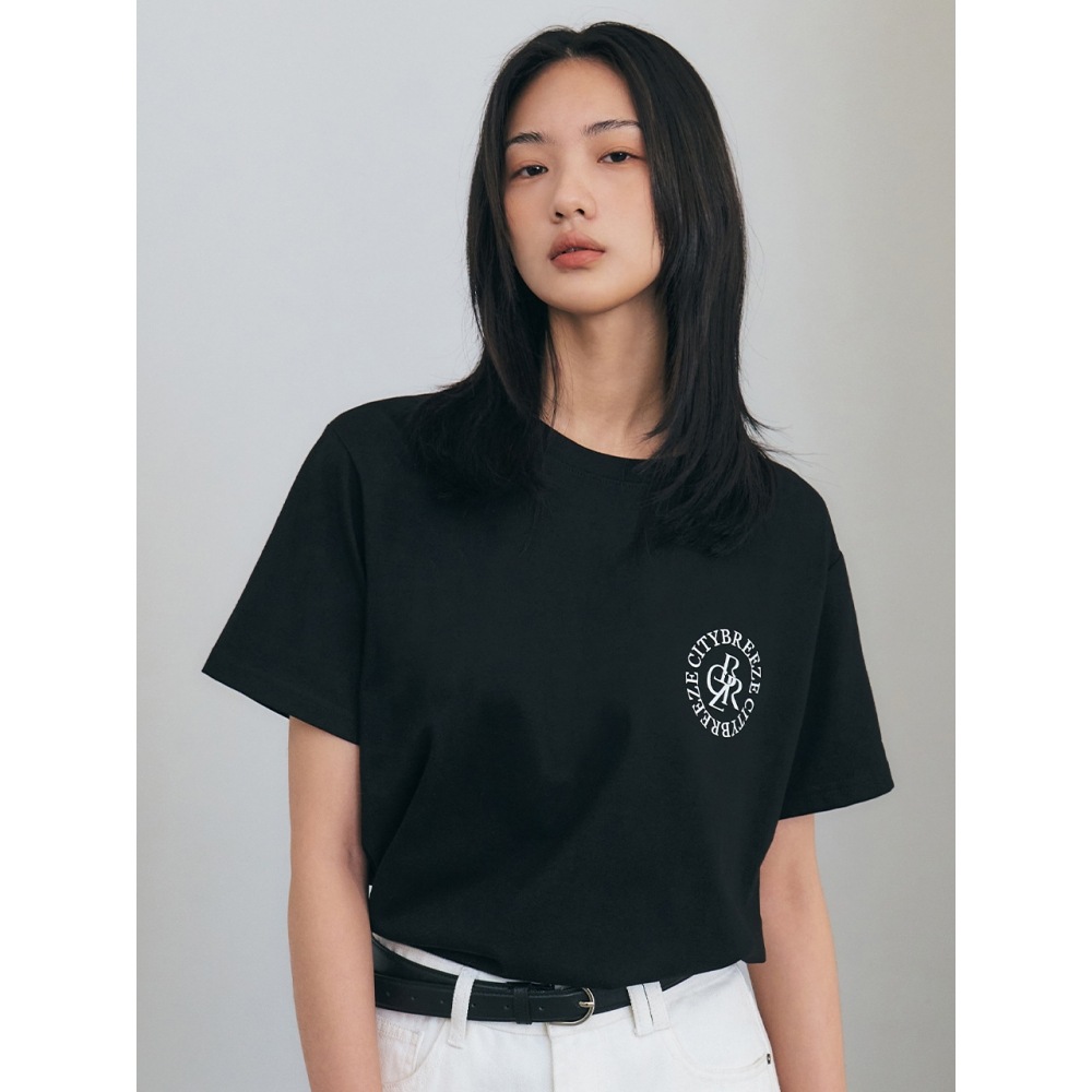 CITYBREEZE サークルロゴプリントショートスリーブ T シャツブラック 5,611円