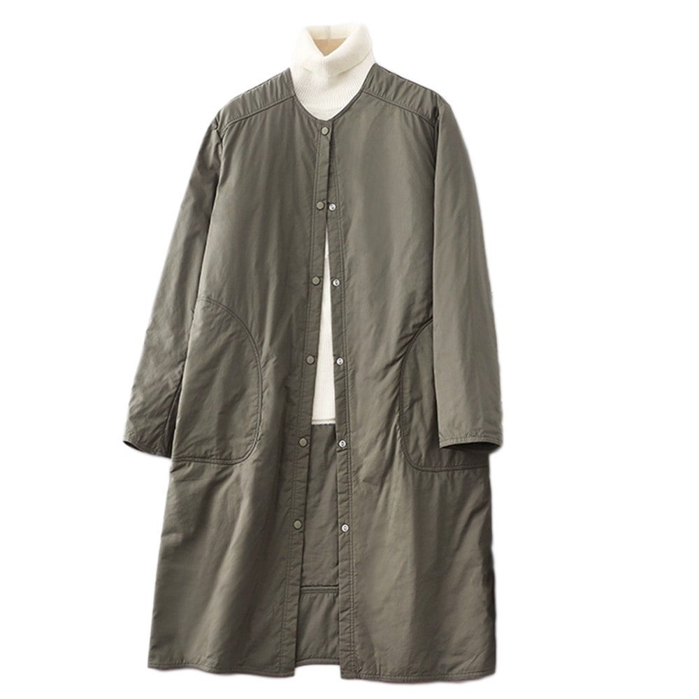[最安値挑戦]！ノーカラーコート ゆったり カジュアル 無地 アウター オーバーサイズ 中綿薄ジャケット ノーカラー ジャケット 秋冬 レディース コート
