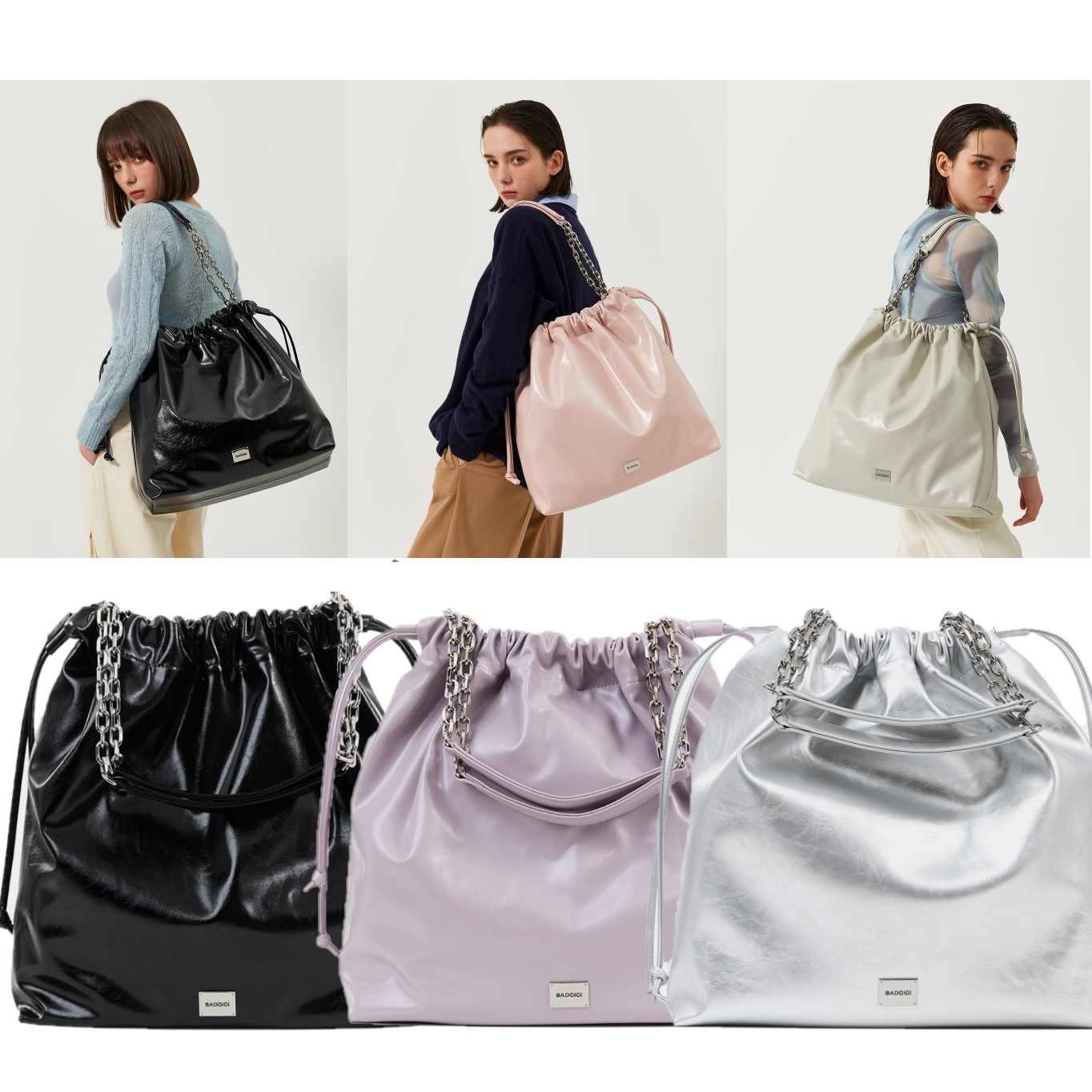 BADGIGI [韓国ベストグッズ] CH TRAWSTRING BAG
