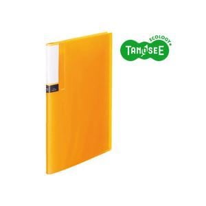 （まとめ）TANOSEE クリアブック（透明表紙） A4タテ 12ポケット オレンジ 60冊