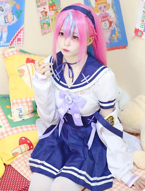湊あくあ バーチャル YouTuber ホロライブ コスプレ 衣装 風 学園祭 文化祭 仮装 全セット 人気 コスム アニメ キャラクター