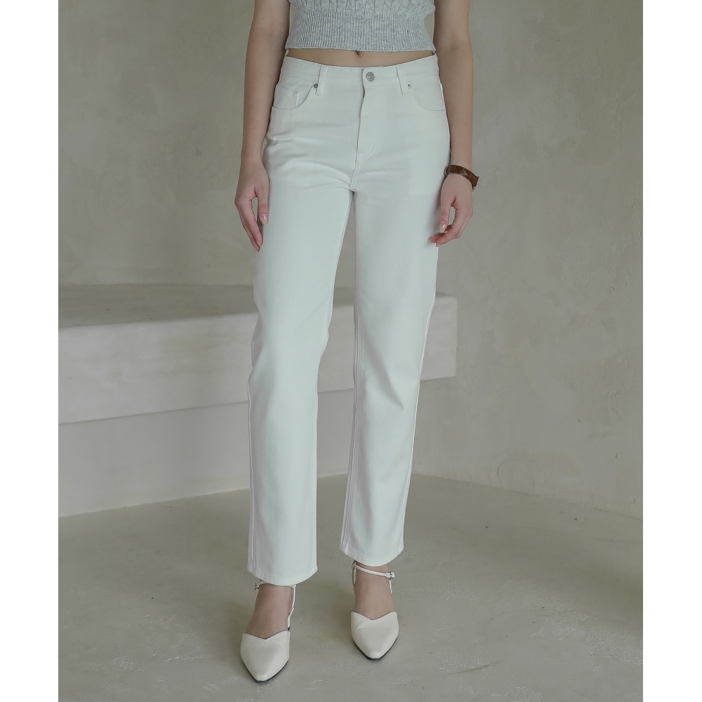 LOSSYROW ロッシーボーイフィットデニムパンツ_ホワイト